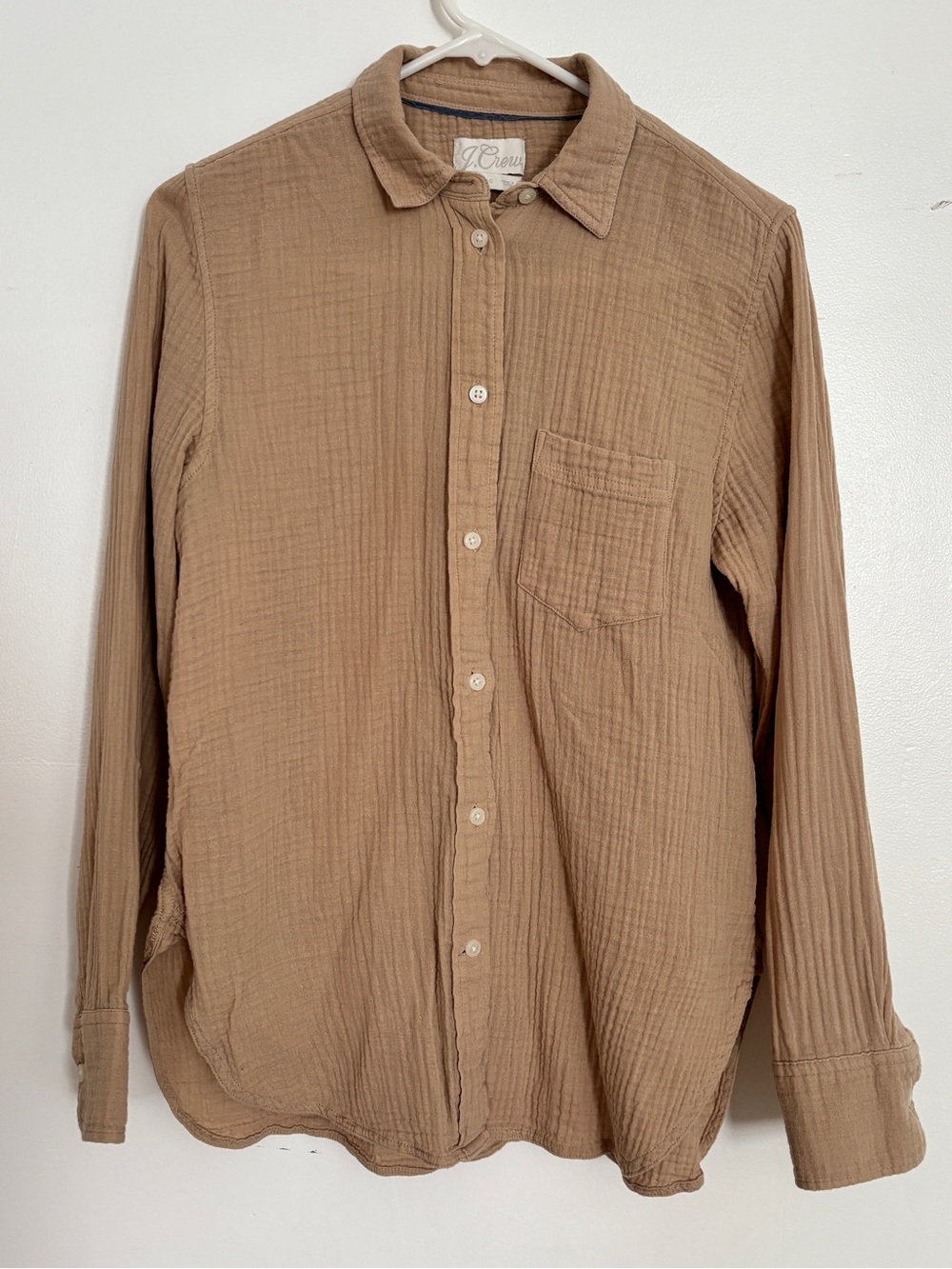 J. Crew Light Brown/Tan Cotton Gauze Button-Down Shirt